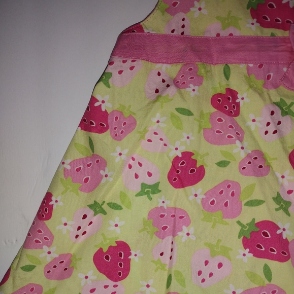 Baby Girl Gymboree Strawberry Dress, Baby Sleeveless Strawberry Dress, 2 Piece - Picture 12 of 13